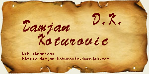 Damjan Koturović vizit kartica